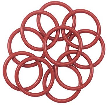 Othmro O-ring, 35 mm x 3,1 mm, in silicone rosso, confezione da 10