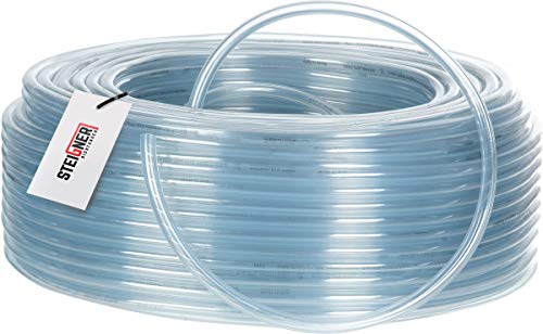 STEIGNER Tubo Flessibile in PVC, Tubo dell'Acqua, Tubo Flessibile Tecnico, Trasparente, Diametro: 13-17 mm, Lunghezza: 20 m, SBS-20-20