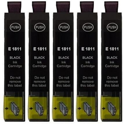 Patronenprofis 5 cartucce compatibili T1811, T18 XL Black per Expression Home XP- 102 202 205 212 215 225 30 302 305 312 313 315 322 325 33 402 405 412 413 415 4 20 422 425