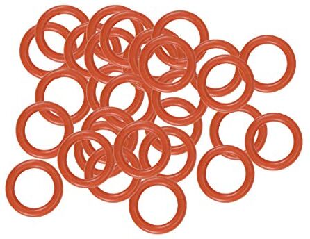 PATIKIL 6mmx4mmx1mm Silicone Gomma O-ring, 30pz Metrico Sigillatura Guarnizione, Rosso