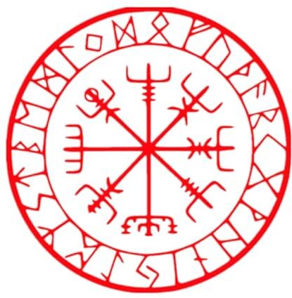 Japansai Adesivi design Vegvisir per auto 5 centimetri   Per adulti amanti della cultura Vikinga   Ponlo nel tuo auto moto Furgoneta Camper   Regalo originale per seguoi da Vikingos Odin Ragnar Lothbrok