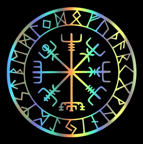 Japansai Adesivi design Vegvisir per auto 5 centimetri   Per adulti amanti della cultura Vikinga   Ponlo nel tuo auto moto Furgoneta Camper   Regalo originale per seguoi da Vikingos Odin Ragnar Lothbrok