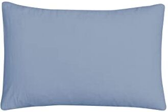 Sleepdown Set di due federe per cuscino, 100% puro cotone, lussuoso, morbido, 48 x 74 cm, colore: blu denim