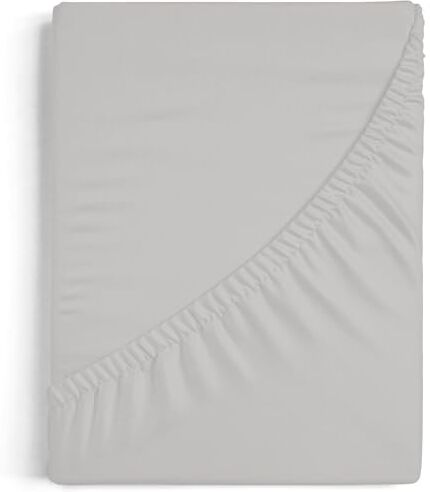 Blanco Lenzuolo con angoli    lenzuolo sotto per letto da 180 x 190/200   cotone e poliestere   letto matrimoniale 180   colore grigio