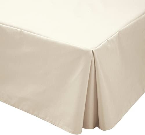 Pikolin Home Copri letto letto 170 g, coprirete rete in cotone, gonna, piega americana, colore ecru