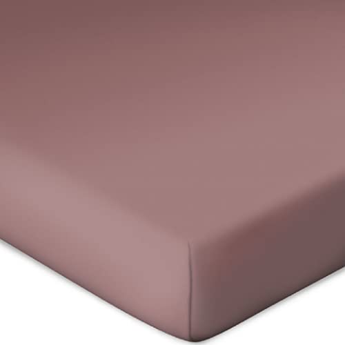 Bassetti Lenzuolo con angoli elasticizzati, tinta unita Fango 579, in cotone ed elastan, colore Fango, dimensioni: 140 x 200 cm, 160 x 220 cm,