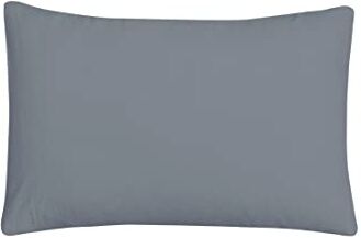 Sleepdown Federa per cuscino in puro cotone 100%, confezione da 2 federe per cuscino in stile casalingo, 48 x 74 cm, colore: ardesia