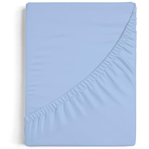 Blanco Lenzuola con angoli 200 x 190/200 cm   Letto da 200 cm + misure disponibili)   Tessuto in cotone 100%   Design  blu