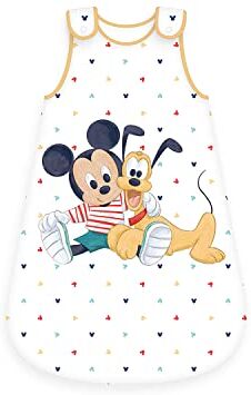 Herding Disney Mickey Mouse Sacco Nanna per Neonati, 70 x 45 cm, Cerniera laterale e bottoni automatici, Materiale esterno: 100% Cotone, Imbottitura: 100% Poliestere