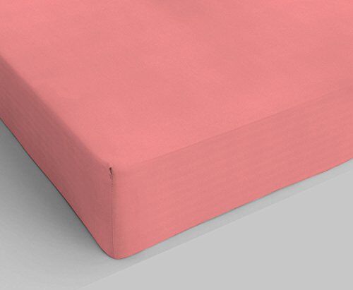 Italian Bed Linen , Max Color, Lenzuolo sotto, Corallo, 1 Posto