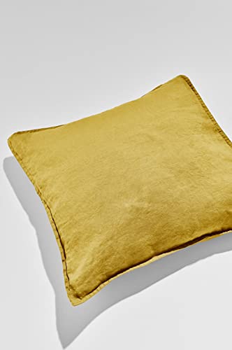 Pastill , Federa Frank, 100% Lino, Colore: giallo, 60 x 60 cm