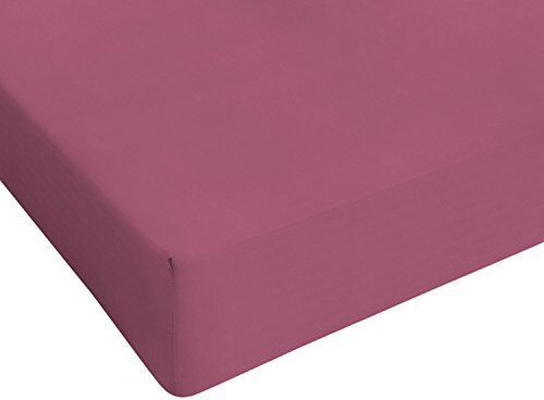 Italian Bed Linen , Max Color, Lenzuolo sotto, Vinaceo, 1 Posto e Mezzo Francese