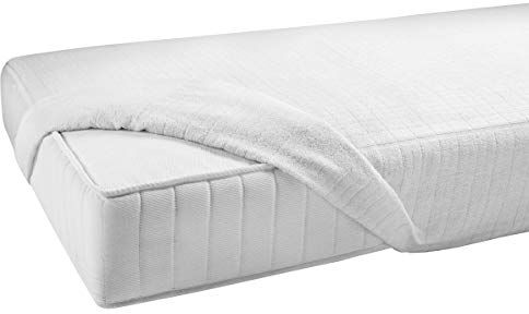 Gabel Jersey Coprimaterasso, Cotone, Bianco, 90 x 200 x 0.4 cm