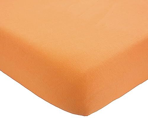 Trois Kilos Sept Lenzuolo con angoli elasticizzati per neonati, 70 x 140 cm 100% Cotone Etichetta Oeko-TEX Jersey estensibile Albicocca