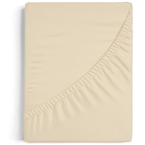 Blanco Lenzuola con angoli 200 x 190/200 cm   Letto da 200 cm (+ misure disponibili)   Tessuto in cotone-poliestere 50/50   Design  Beige