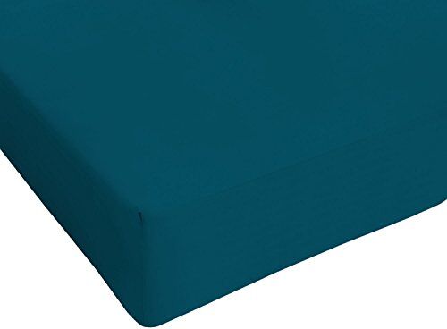 Italian Bed Linen , Max Color, Lenzuolo sotto, Verde petrolio, 1 Posto e Mezzo Francese