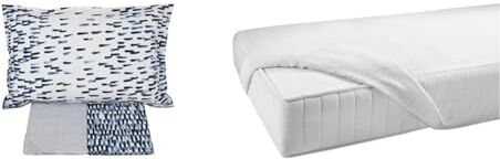 Gabel Million Completo Letto, Blu Imperiale, Singolo & Jersey Coprimaterasso, Cotone, Bianco, 90 x 200 x 0.4 cm