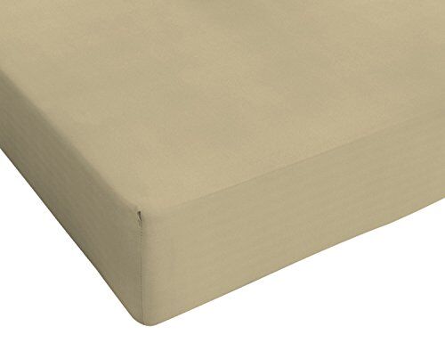 Italian Bed Linen Max Color Lenzuolo sotto a 1 Piazza e Mezza, 100% Cotone, Tortora, 1 Posto e Mezzo