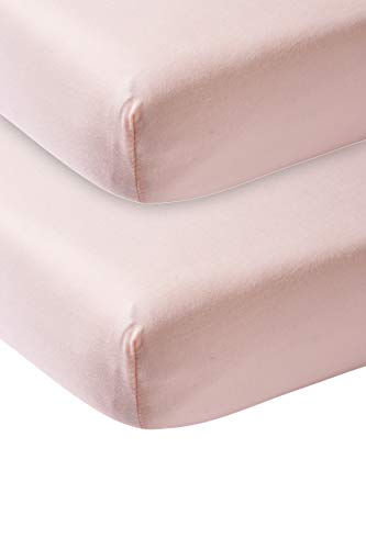 Meyco Lenzuolo con angoli in jersey, 60 x 120 cm, 100% cotone, colore: Rosa chiaro