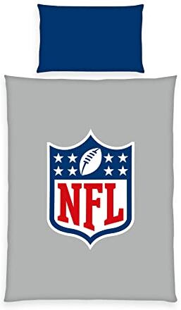 Herding Set di Biancheria da Letto NFL, Federa 65 x 100 cm, Copripiumino 160 x 210 cm, Con Cerniera Scorrevole di Qualità, Cotone