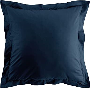 Douceur d'Intérieur , Federa per cuscino (63 x 63 cm) Biolina Blu Notte, 100% Cotone Bio