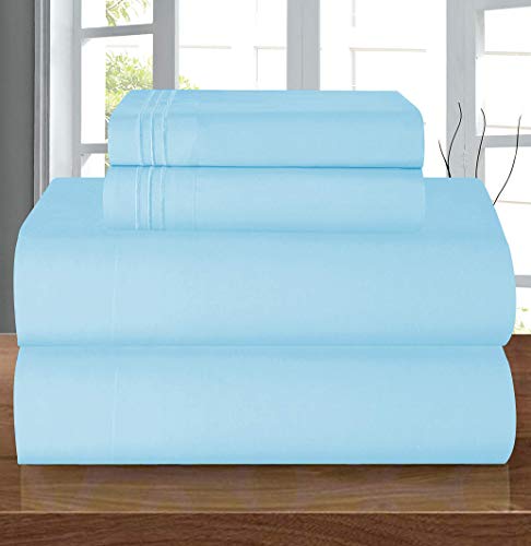 Elegant Comfort Elegante set di biancheria da letto confortevole, tasca profonda fino a 40,6 cm, microfibra, Aqua, Twin XL