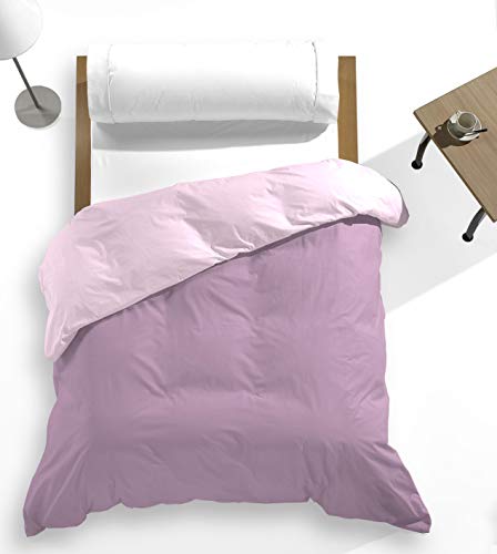 Catotex COPRIPIUMINO REVERSIBILE BICOLORE TINTA UNITA PER PIUMINO 50% COTONE 50% POLIESTERE LETTO 150/160 CM ROSA VIOLA