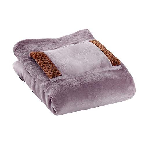 Rubu22a Coperta elettrica piccola, 60 x 80 cm, con spegnimento automatico, per letto, divano e campeggio, coperta termica, a risparmio energetico e lavabile, coperta elettrica, morbida flanella