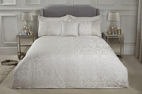 Emma Barclay Eden Set copripiumino in jacquard impreziosito in crema, super king size