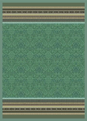 Bassetti Maser Plaid in 100% cotone, colore verde foresta V1, dimensioni: 270 x 250 cm