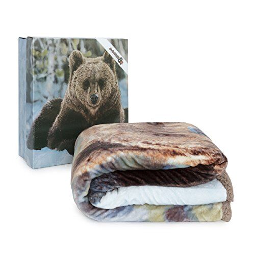 Daunex Plaid morbidotto Orso Bruno stampa digitale 130x160 cm R918