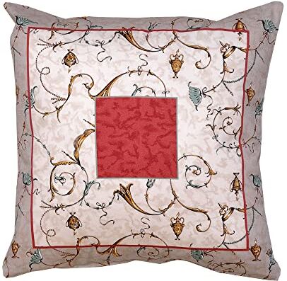 Bassetti OPLONTIS Federa per cuscino in cotone, 40 x 40 cm, colore: Rosso