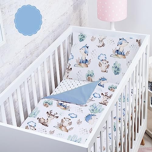 BABYSAFE Baby Safe Copripiumino Lettino Neonato 120 x 90 cm copripiumino culla 100% cotone biologico Certificato OEKO-TEX lenzuola letto singolo bambino set biancheria da letto Cactus