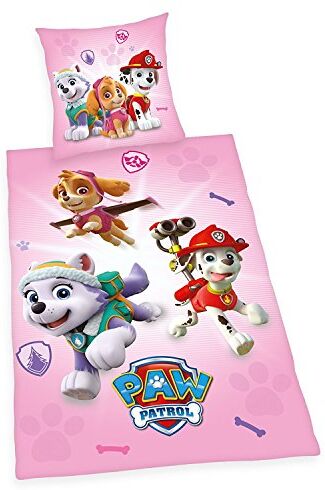 Herding Paw Patrol Set di Biancheria da Letto, Cotone, Multicolore, 135/200, 135 x 200 cm, 80 x 80 cm