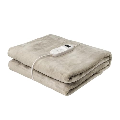 eden pulse Coperta elettrica beige lavabile 160 W, 9 livelli, timer, staccabile, coperta 180 x 130 cm, regolabile per divano o letto