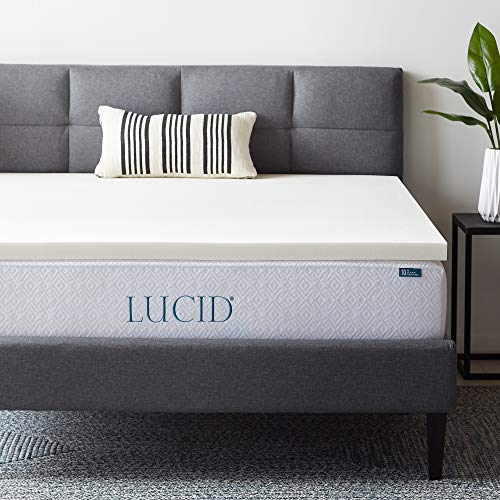 LUCID Coprimaterasso in memory foam ventilato da 5,1 cm, completo