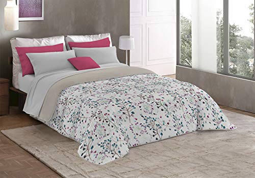 Italian Bed Linen MB HOME ITALY Trapunta Invernale in Microfibra, Flor, Singolo