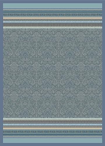 Bassetti Maser Plaid in 100% cotone, colore azzurro B1, dimensioni: 240 x 250 cm