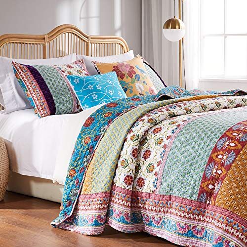 Greenland Home Thalia Quilt Set, Multicolor, King