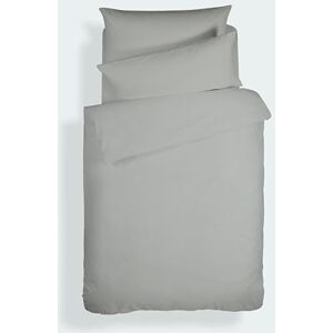 Bianca Plain Dyed Dark Grey Set copripiumino per letto da 135 cm, 100% cotone percale Bianca Plain Dyed Dark Grey Set copripiumino per letto da 135 cm, 100% cotone percale