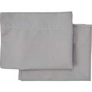 Set di 2 federe in microfibra grigio chiaro - TODOCAMA Set di 2 federe in microfibra grigio chiaro - TODOCAMA