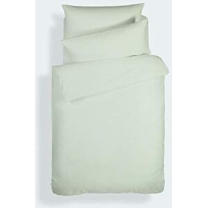 Bianca Plain Dyed Light Green Set copripiumino per letto da 135 cm, 100% cotone percale Bianca Plain Dyed Light Green Set copripiumino per letto da 135 cm, 100% cotone percale