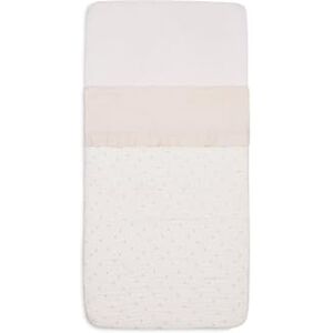 Jollein Lenzuolo con angoli elasticizzati per culla, 120 x 150 cm, 100% cotone, certificato Oeko-TEX, effetto lino, con volant, colore avorio Jollein Lenzuolo con angoli elasticizzati per culla, 120 x 150 cm, 100% cotone, certificato Oeko-TEX, effetto lino, con volant, colore avorio