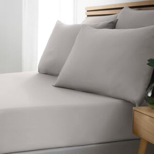 Catherine Lansfield So Soft Easy Iron Lenzuolo con angoli, per letto super king, colore: grigio Catherine Lansfield So Soft Easy Iron Lenzuolo con angoli, per letto super king, colore: grigio