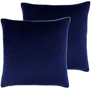 Paoletti Cuscini pieni di Poliestere (Confezione gemella), Poliestere, Navy/Argento Paoletti Cuscini pieni di Poliestere (Confezione gemella), Poliestere, Navy/Argento