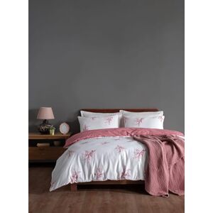 Nuit Des Rêves Ranforce Set di copertine per trapunta singola, XXL, 100% cotone, 155 x 220 cm, bianco e rosa, lavabile in lavatrice, 145 thread Count, Button & Envelope Closure, Twin Nuit Des Rêves Ranforce Set di copertine per trapunta singola, XXL, 100% cotone, 155 x 220 cm, bianco e rosa, lavabile in lavatrice, 145 thread Count, Button & Envelope Closure, Twin