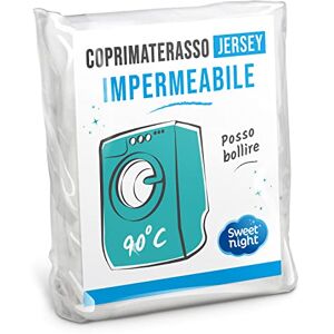 SWEET NIGHT Coprimaterasso singolo 90x200 cm Lenzuolo impermeabile e microtraspirante Morbido e silenzioso Lavabile a 90°C SWEET NIGHT Coprimaterasso singolo 90x200 cm Lenzuolo impermeabile e microtraspirante Morbido e silenzioso Lavabile a 90°C