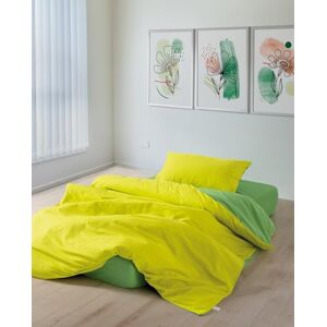 Nuit Des Rêves Ranforce Set di copertine per trapunta singola, 135 x 200 cm, 100% cotone, giallo e verde, stampa reattiva, lavabile in lavatrice, Envelope & Button Closure Cozy & Stylish Bedding Nuit Des Rêves Ranforce Set di copertine per trapunta singola, 135 x 200 cm, 100% cotone, giallo e verde, stampa reattiva, lavabile in lavatrice, Envelope & Button Closure Cozy & Stylish Bedding