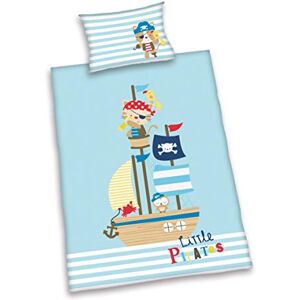 Herding BABY BEST Set di Biancheria da Letto Reversibile per Bambini, Lara Piccoli Pirati, Copripiumino 100 x 135 cm, Federa 40 x 60 cm, Cotone/Renforcé Herding BABY BEST Set di Biancheria da Letto Reversibile per Bambini, Lara Piccoli Pirati, Copripiumino 100 x 135 cm, Federa 40 x 60 cm, Cotone/Renforcé