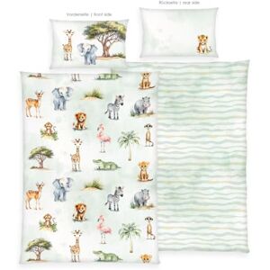 Herding Babybest Set di Biancheria da Letto in Flanella Safari, Federa 40 x 60 cm con Piega da Hotel, Copripiumino 100 x 135 cm con Chiusura a Bottoni, Cotone/Flanella Herding Babybest Set di Biancheria da Letto in Flanella Safari, Federa 40 x 60 cm con Piega da Hotel, Copripiumino 100 x 135 cm con Chiusura a Bottoni, Cotone/Flanella